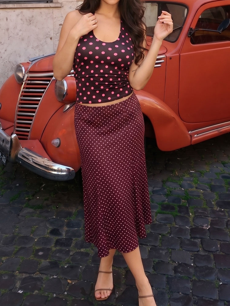 HH Fashion Retro Women Polka D - Women'S Fashion Vest Tops ulasan dan harga