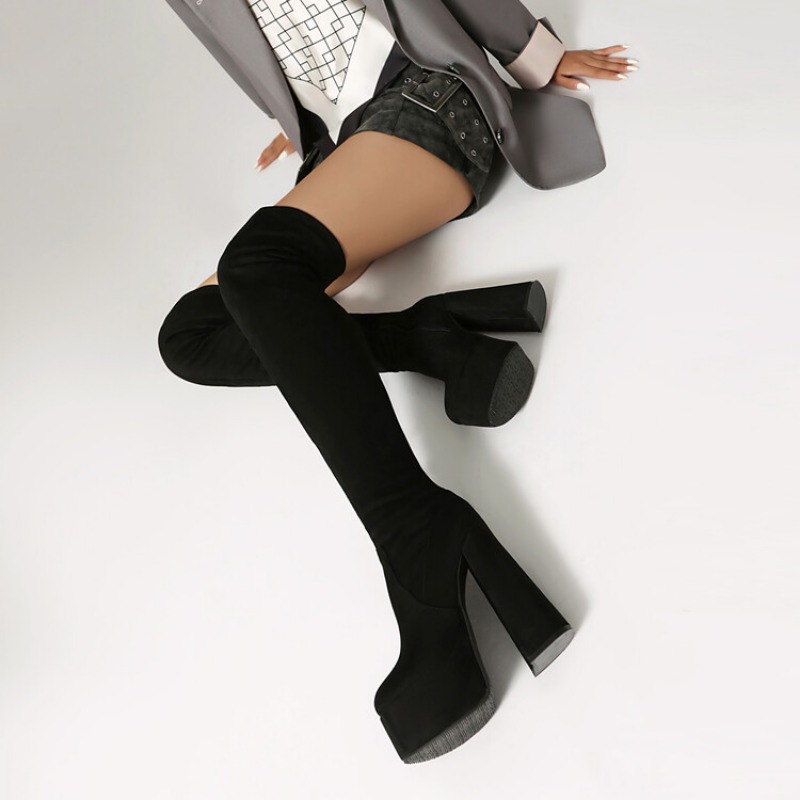 14cm Square Heel Waterproof Pl - Women'S Fashion Magazines ulasan dan harga