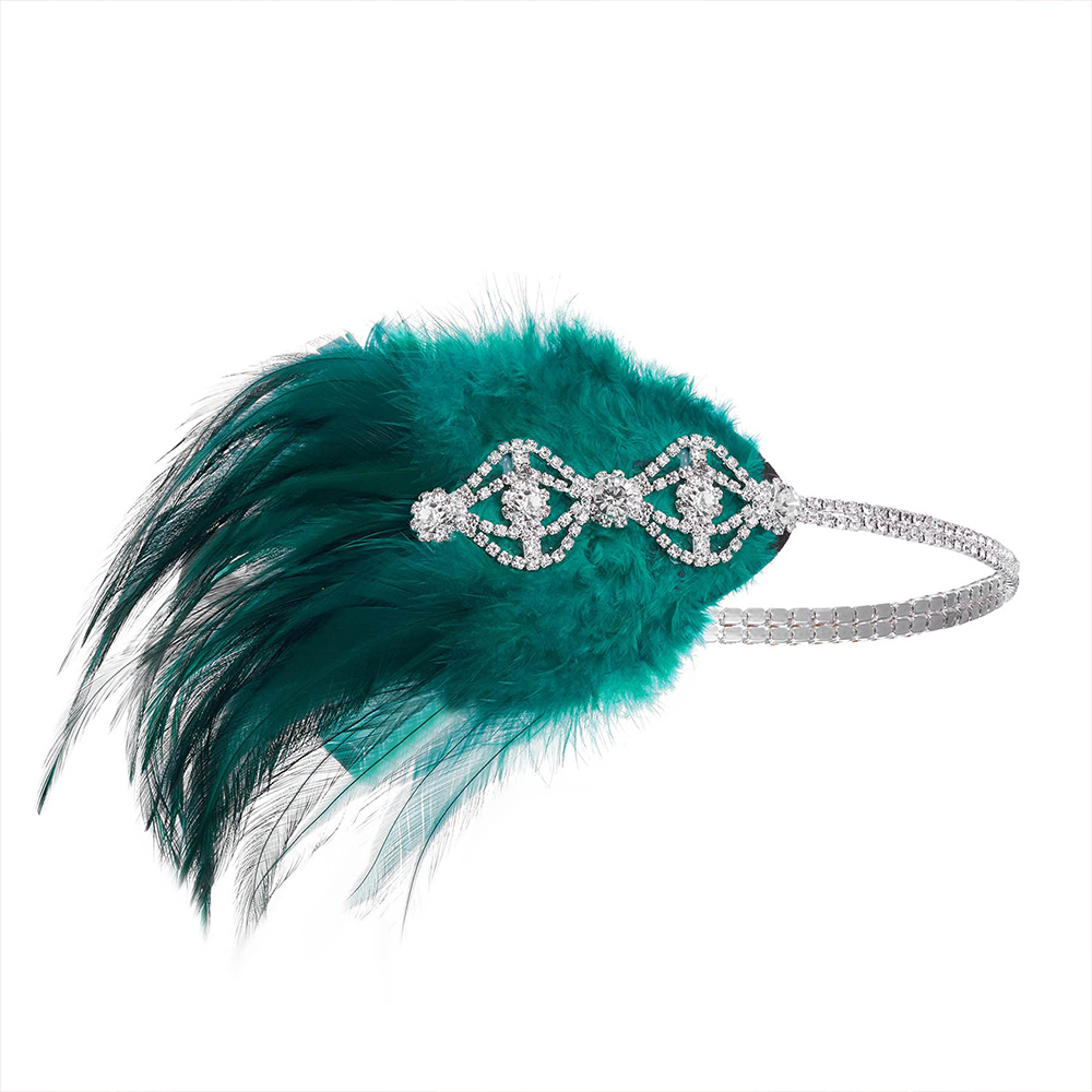 Stonefans Green Flapper Headba - Women'S Fashion Of The 1920S ulasan dan harga