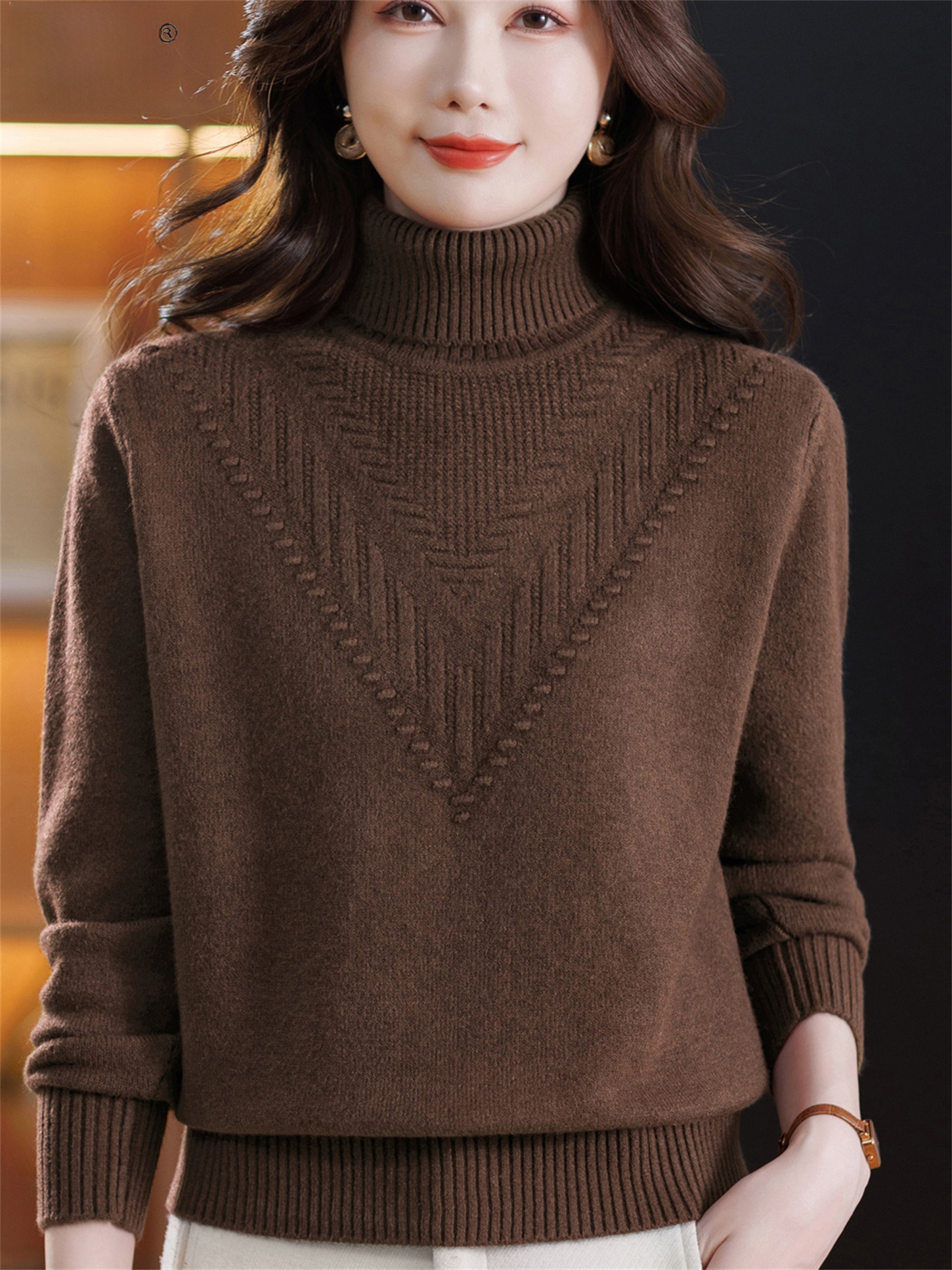 Fashionable High Neck Sweater  - Women Fashion Over 60 ulasan dan harga
