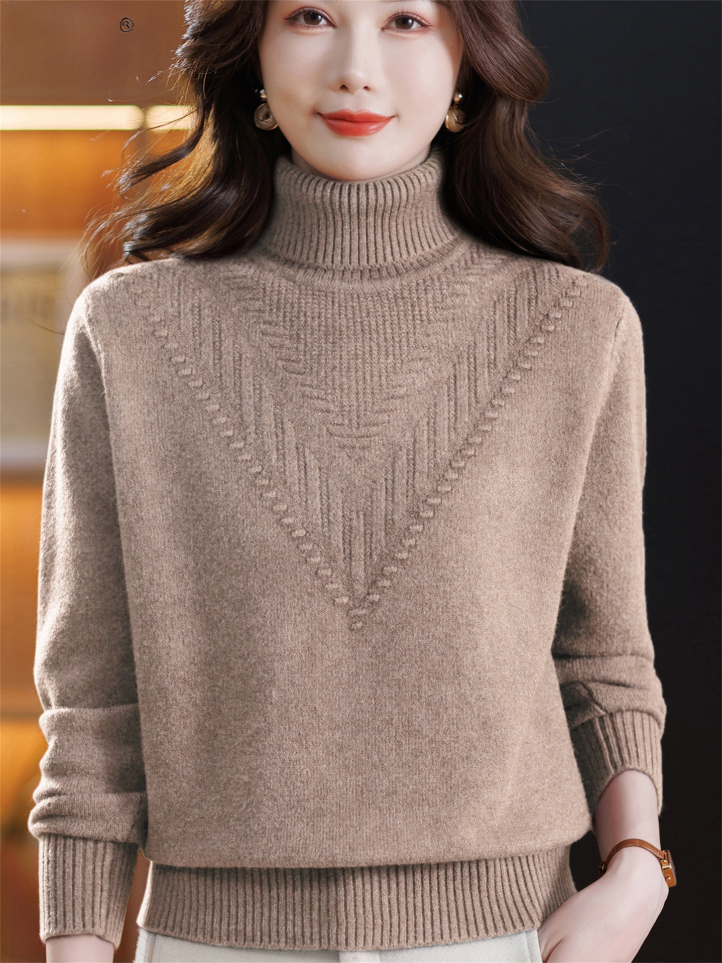 Fashionable High Neck Sweater  - Women Fashion Over 60 ulasan dan harga