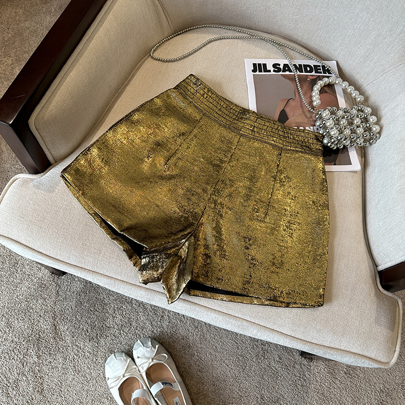 Gilding Fabric Loose Shorts Wo - Women'S Fashion Gilded Age ulasan dan harga