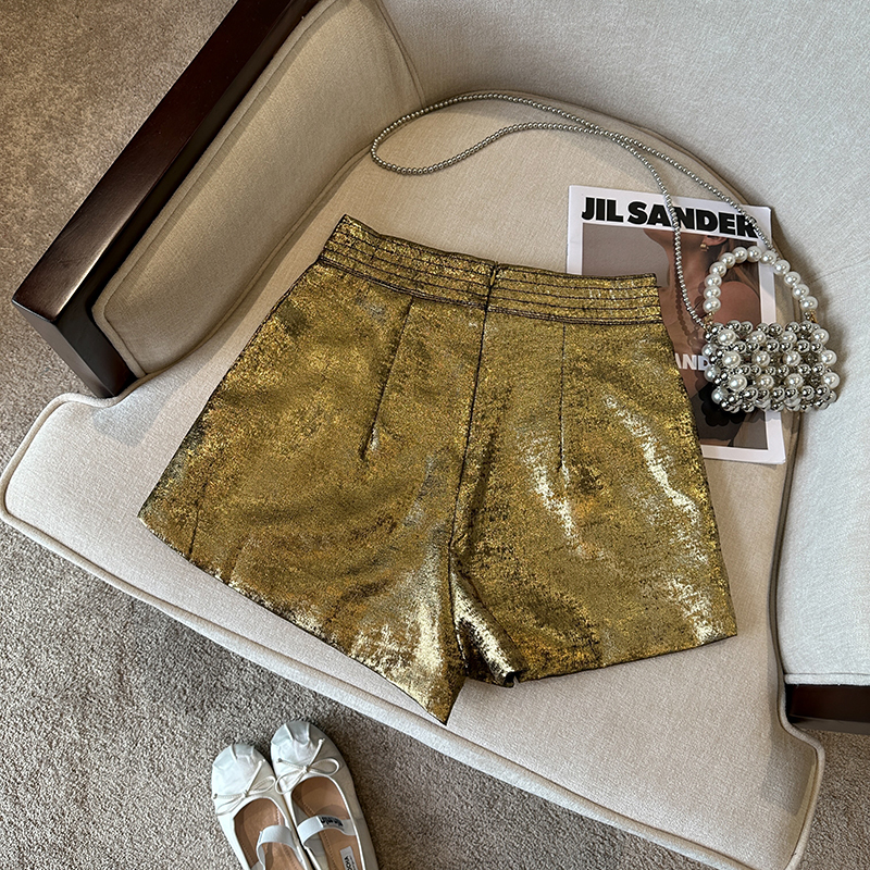 Gilding Fabric Loose Shorts Wo - Women'S Fashion Gilded Age ulasan dan harga