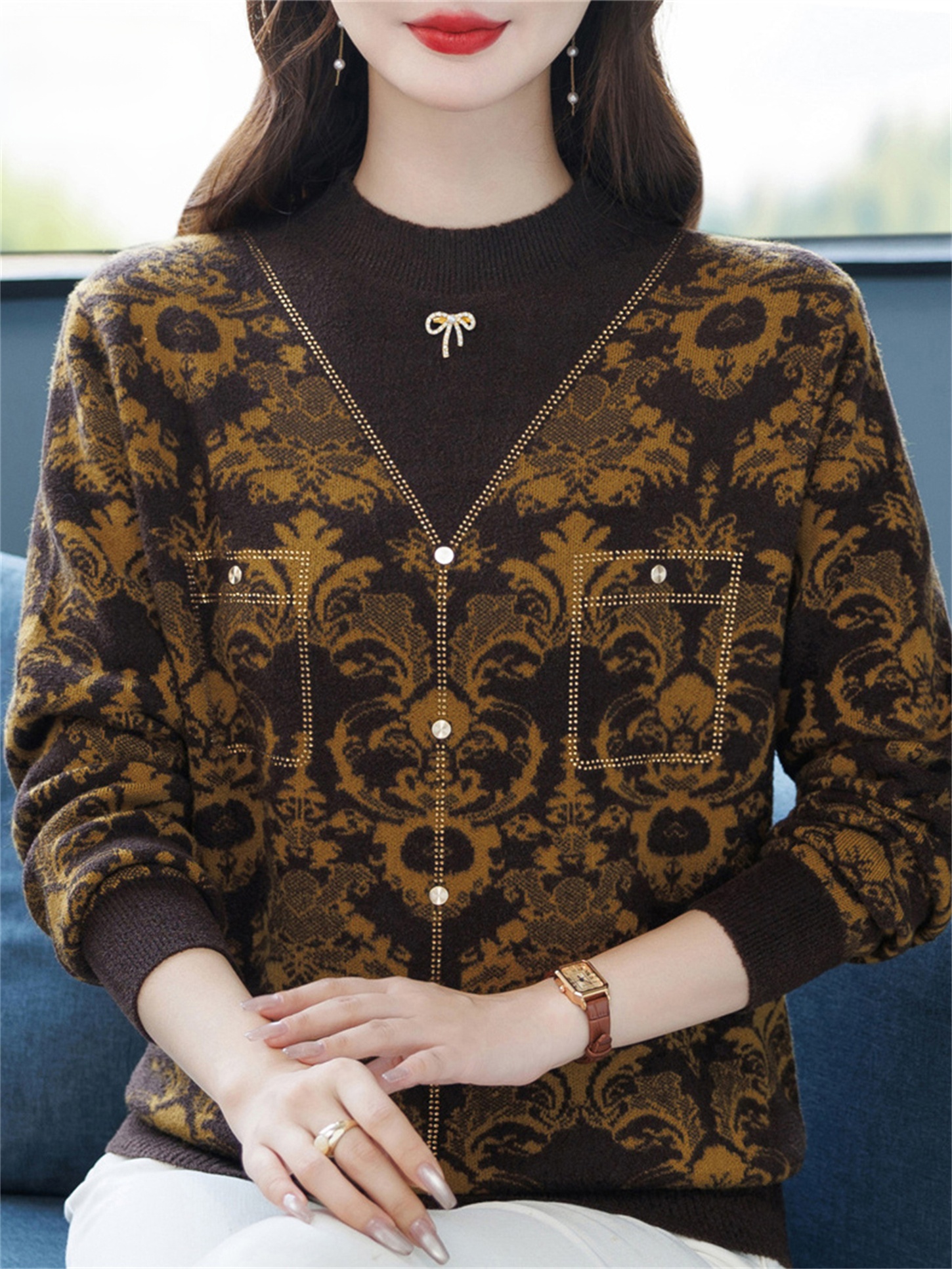 Fashionable Midlife Mommy Knit - Women Fashion Over 60 ulasan dan harga