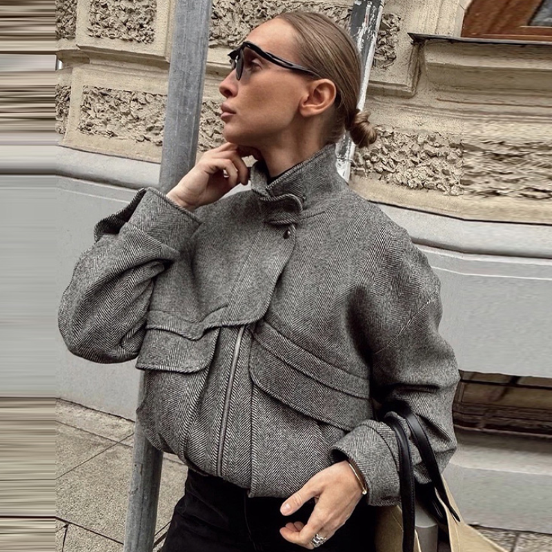 Chic Stylish Coat Stand-collar - Women'S Fashion Trends Fall 2025 ulasan dan harga