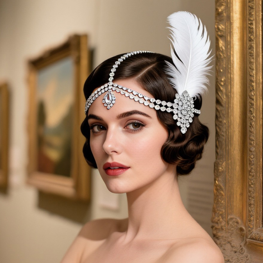 Vintage 1920s White Feather He - Women'S Fashion Of The 1920S ulasan dan harga